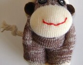PATTERN for Mini Baby Sock Monkey Soft Sculpted Toy PDF