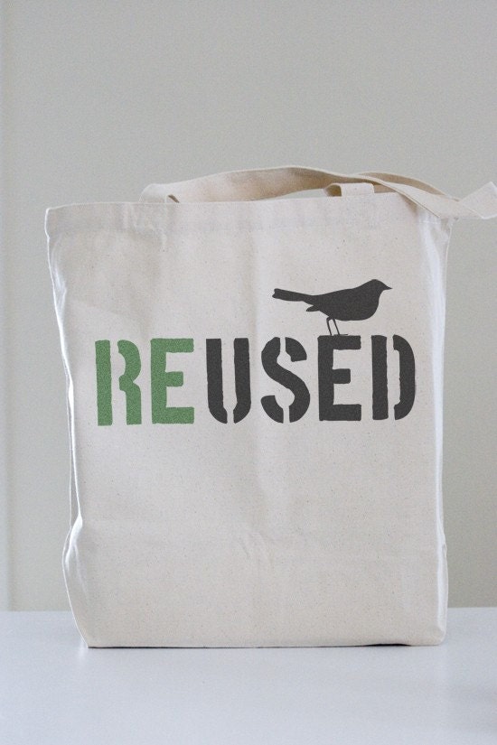 REUSED canvas reusable grocery\/tote bag New