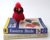 Sale Tufty Red Cardinal Bird Needlefelted Wild Bird