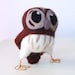Needlefelted Owl Little Tawny Owl in chestnut brown