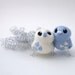 Bird Wedding Cake Topper Pale Blue and White Love Birds Tweet Needlefelted Birds