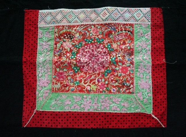 Textiles -  Hmong Baby Carrier/ Hmong / Miao fabric / Hmong embroidery panels - 575