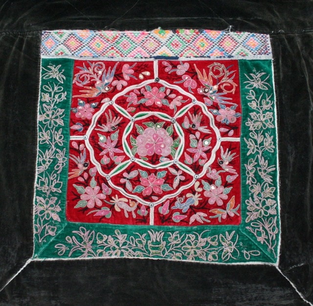 Textiles -  Hmong Baby Carrier/ Hmong / Miao fabric / Hmong embroidery panels - 604