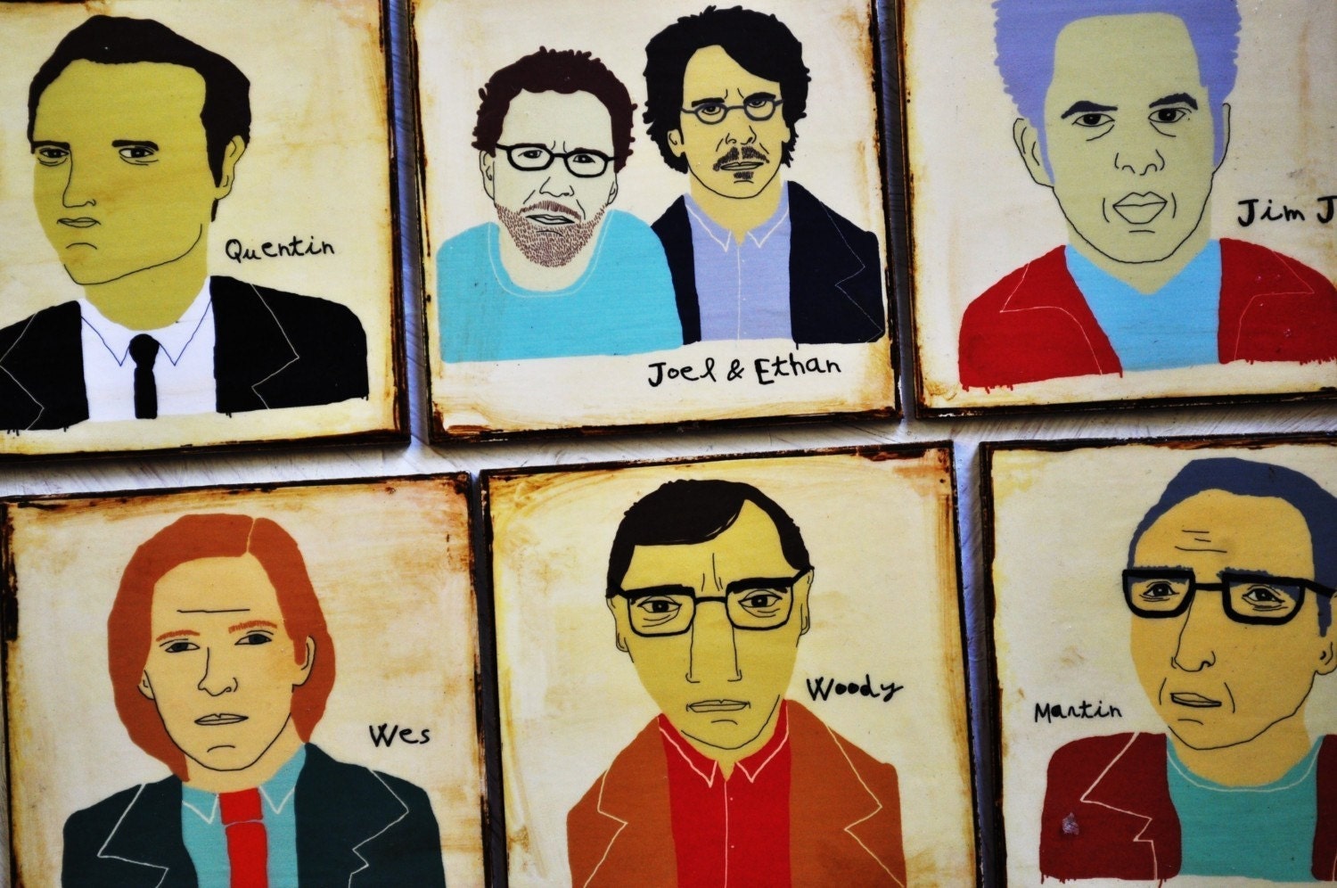 Set of 8 coasters- Build Your Own Favorite Directors