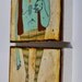 The Wink and The Gun-mixed media prints on wood panels