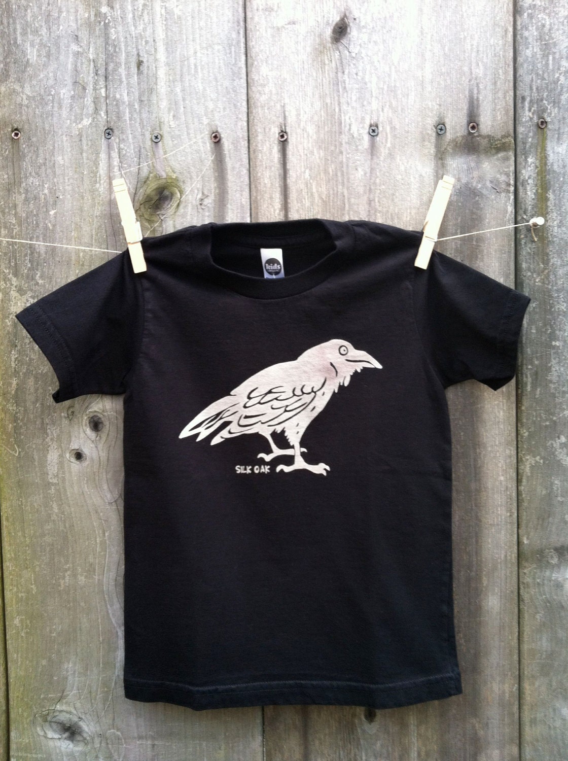 Black Raven Unisex Adult Short Sleeve Tee Hand Silkscreened Sizes S, M, L, XL, 2XL