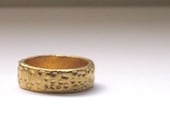 Gold Band Ring - Hammered Gold Ring - Gold Wedding Band-Earthy Gold Ring - rioritajewelry