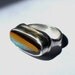 Metalwork Freeform Silver and Australian Opal stone ring