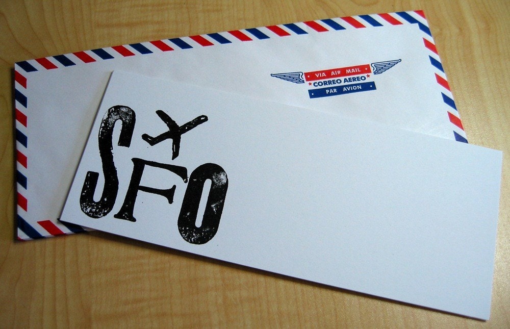 San Francisco - SFO Jet Set Stationery - Set of 6