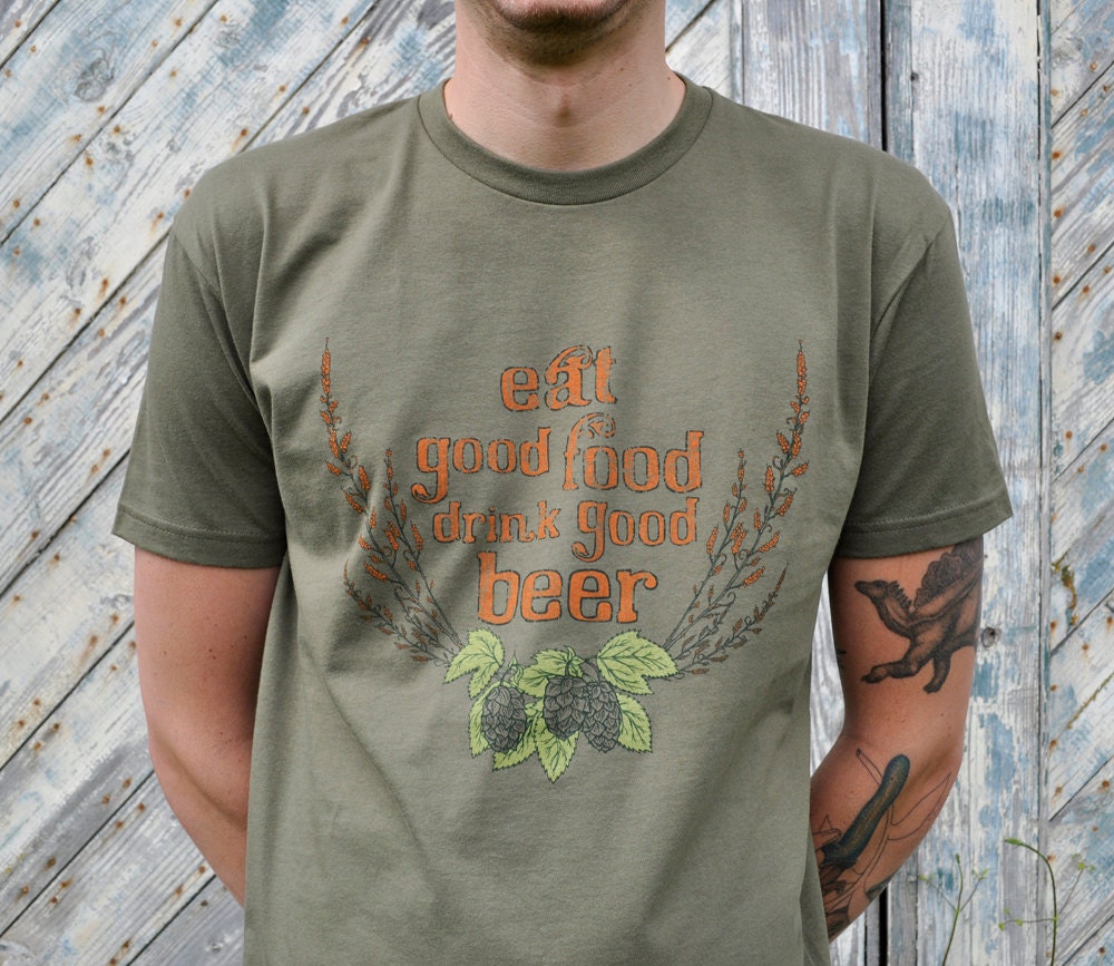 Beer and Food tee - mens tshirt