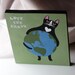 Earth Day Cats Original Folk Art Painting