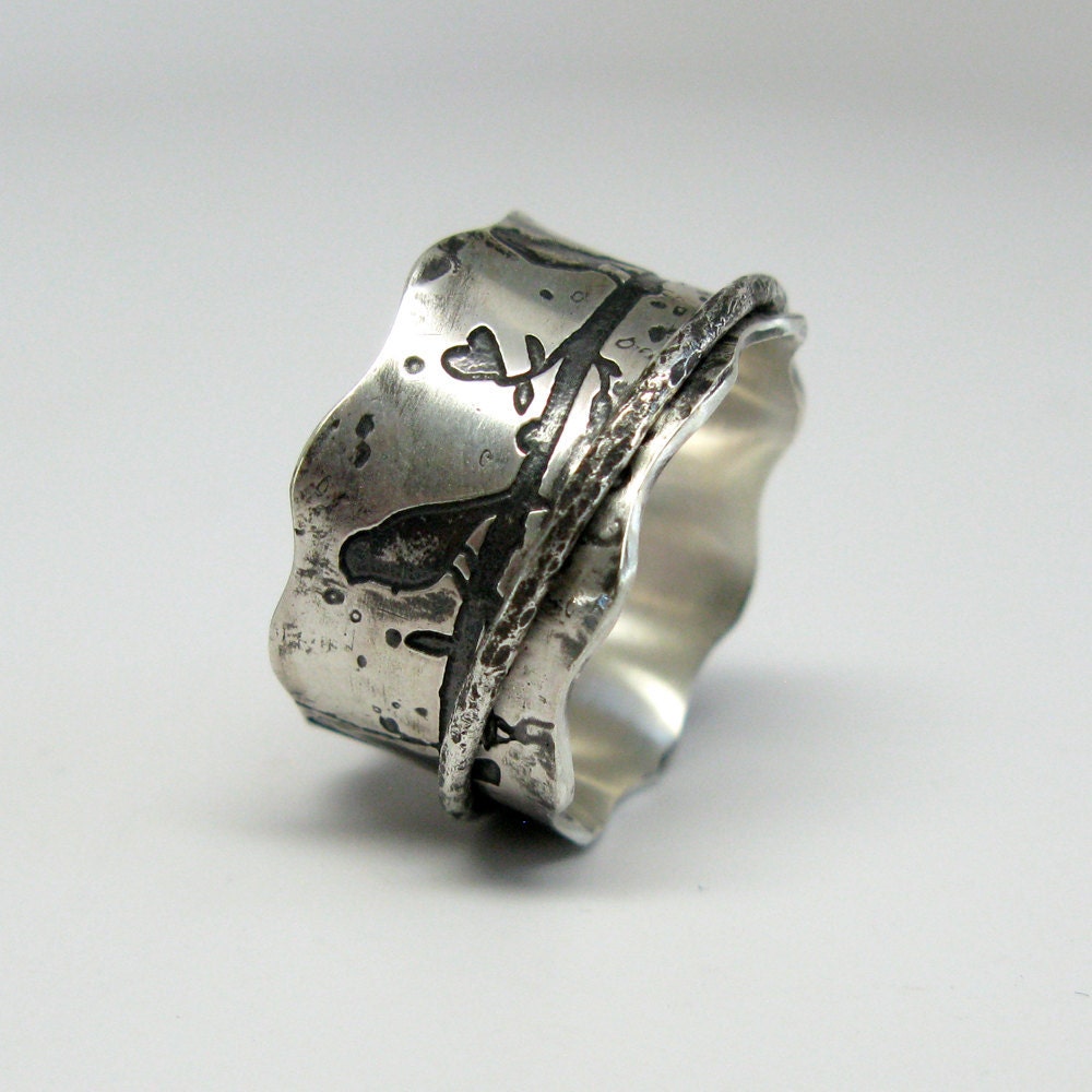 Birds on a Branch Sterling Silver Spinner Ring