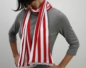 stripy scarf with frill