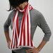 stripy scarf with frill