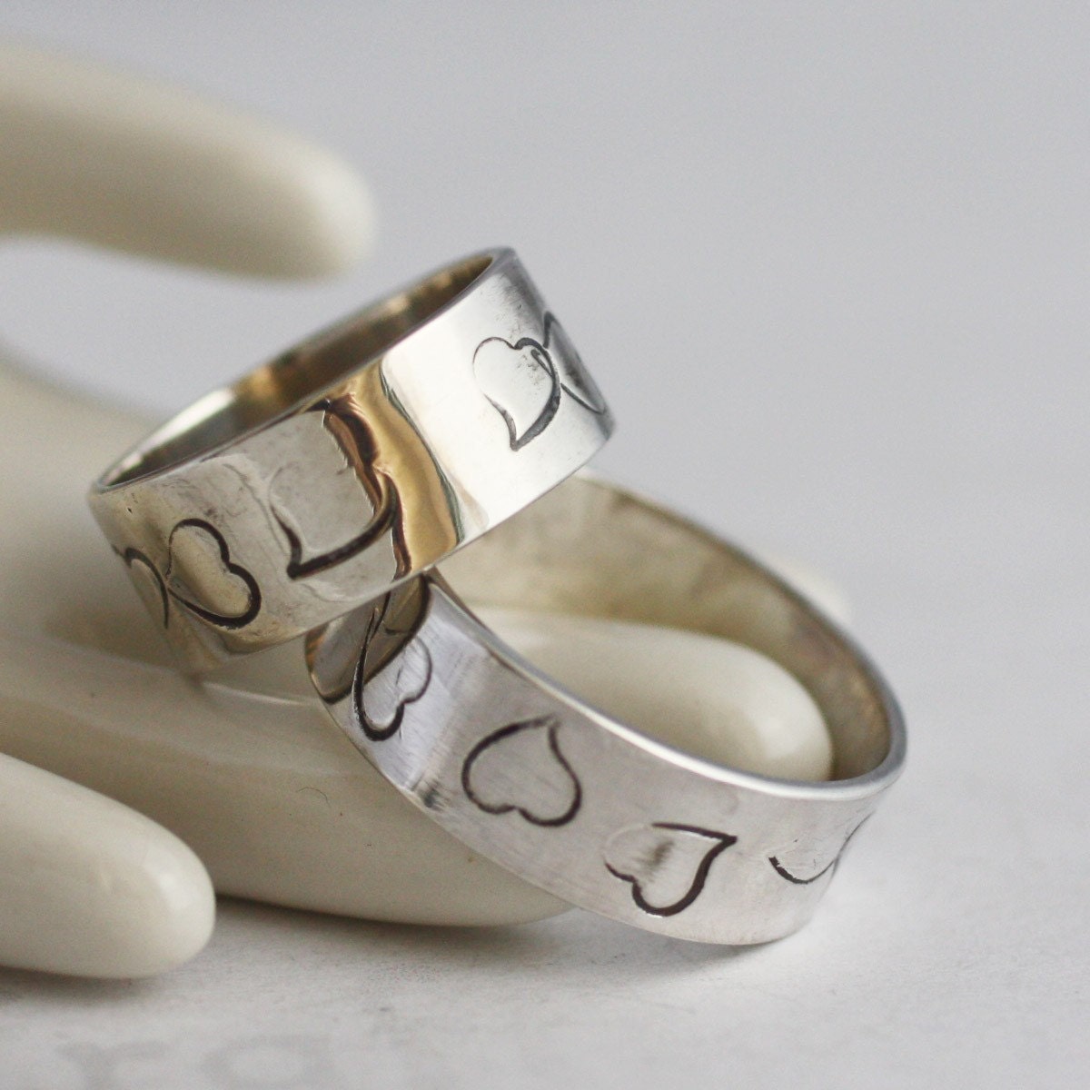 Faint of Heart Sterling Silver Band Ring Custom Made Wedding Band