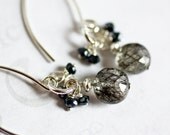 Sparkle Earrings in Black and White Classic Black and White handmade designer jewelry