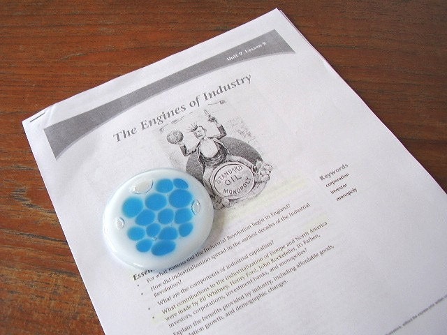 Blue Flu Virus Paperweight