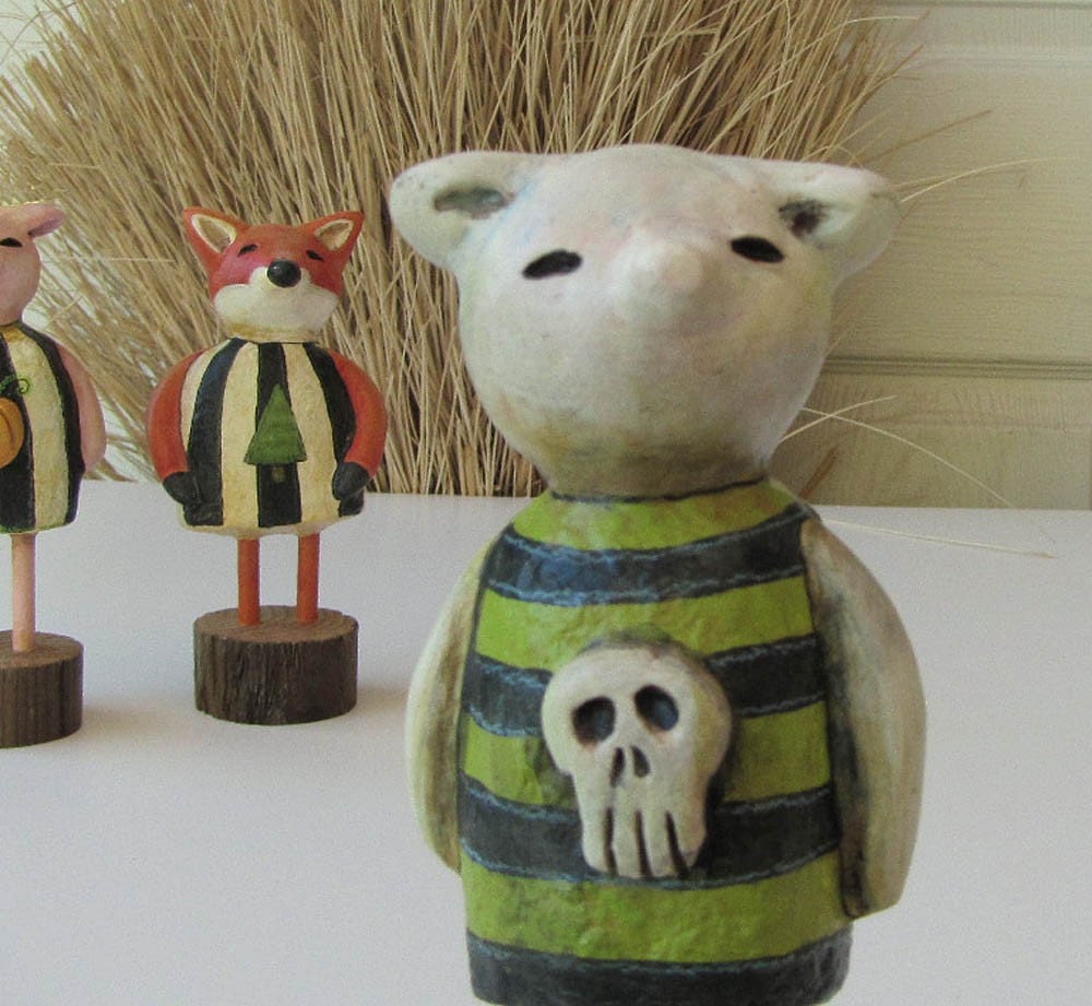 Art Sculpture - Paper Mache - Lambert the Ex Bad Ass Sheep