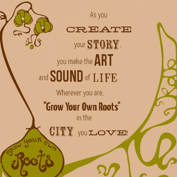 Marble coaster set (4) - Grow Your Own Roots MIXED SET - Cville, Grville, Charleston & Bklyn