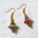 Blown Glass Earrings, Colorful Like a Spinning Top, Child's Play
