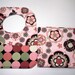 Dots and Flowers Baby Bib & Burp Cloth READY TO SHIP