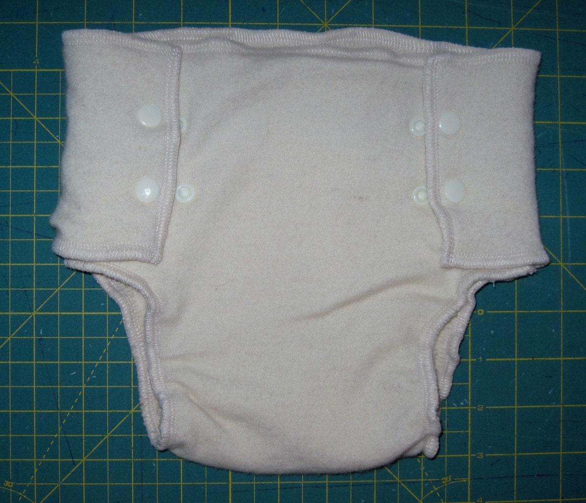 SALE - 25% OFF - Ditto Daddy Side Snapping Wool Diaper Cover, size M