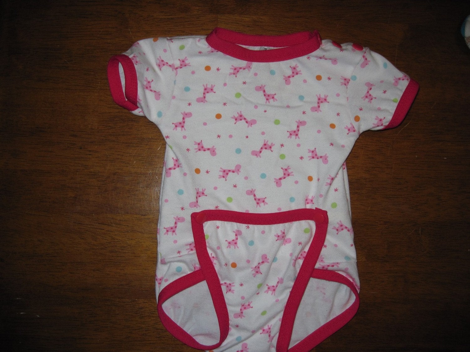 Ditto Daddy Cloth Bum Onesie Girl Giraffe sizes NB- 2T
