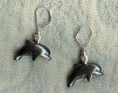 Gwynstone lovely dolphin hematite earrings I made them on porpoise