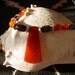 Sardonyx orange and black necklace