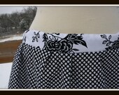 Black and White Knee Length Skirt - Up to 40" - MarcisCraftyCorner