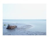 Landscape Print - Image of tiered rock with baby blue ocean water, Sandbanks Park Prince Edward County - Lake Ontario 1 8x10