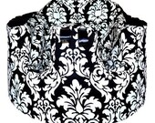 Home of the Orignial Bumbo Seat COVER in Michael Miller's Black/White Dandy Damask