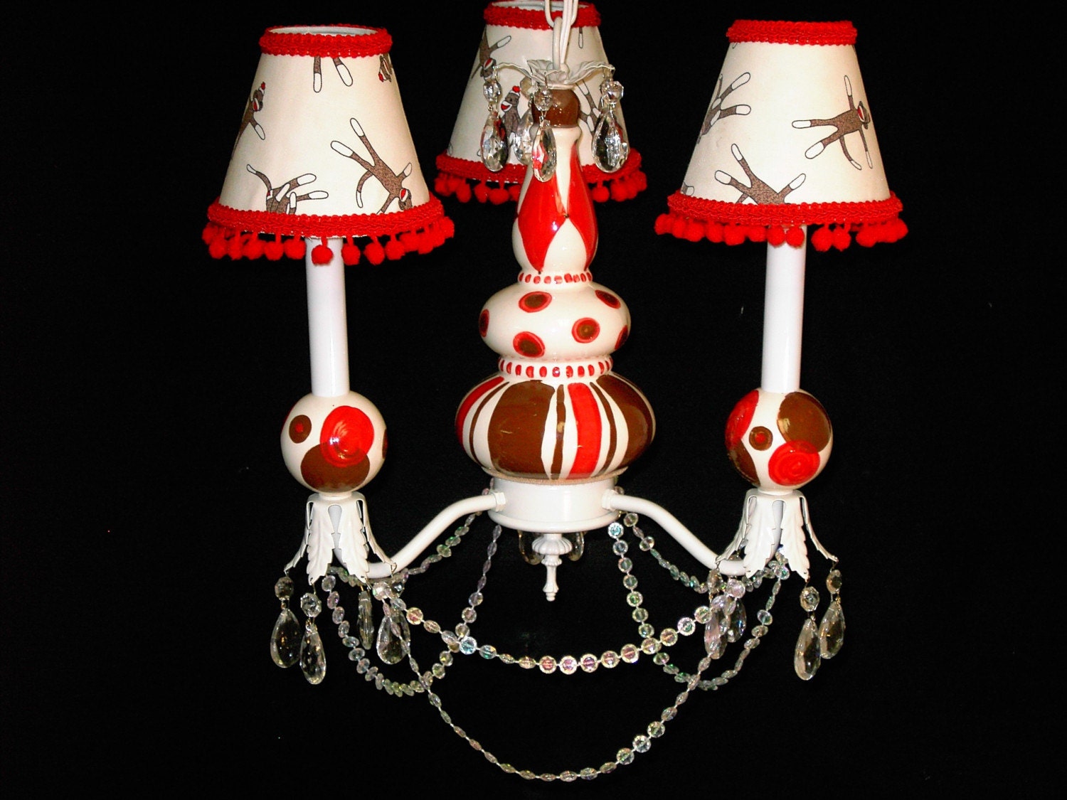 Sock Monkey Chandelier Children's Lighting