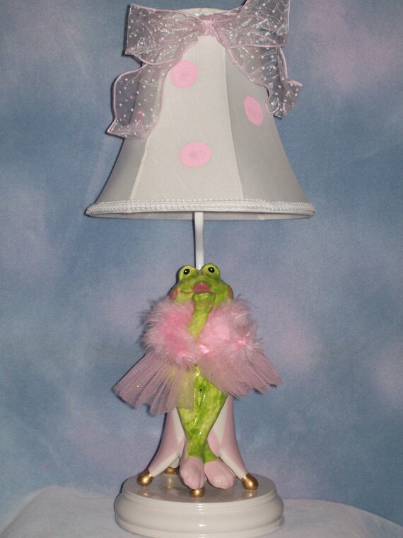 Whimsical Pink Princess Frog Lamp by whimsicalcollections on Etsy