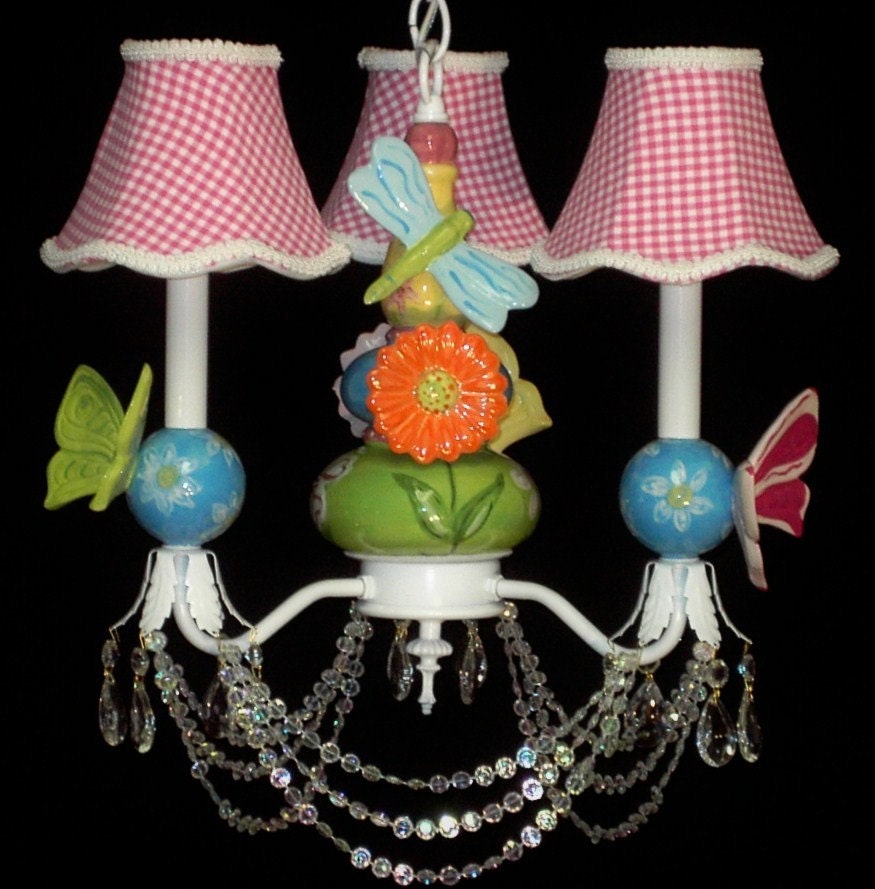 Garden Butterfly and Daisy Nursery Chandelier