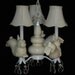 Whimsical Leaping Bunny Chandelier