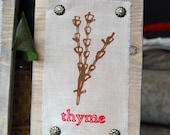 CLEARANCE Thyme Fabric and Wood Decorating Sign Scarborough Fair