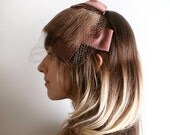 Fur Veil Hat - Choclate Brown Fur Bangs Cap