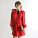 Vintage Red Wednesday Addams Dress - Secretary Fashion in Cherry - Large XL