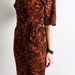 1960s Wiggle Dress - Mad Men Chocolate Brown Day Dress R & K Originals Autumn - Small XS