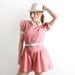 Vintage Gingham Romper - Country Girl Picnic Style in Cherry Red - Medium Prairie christmasinjuly cij sale