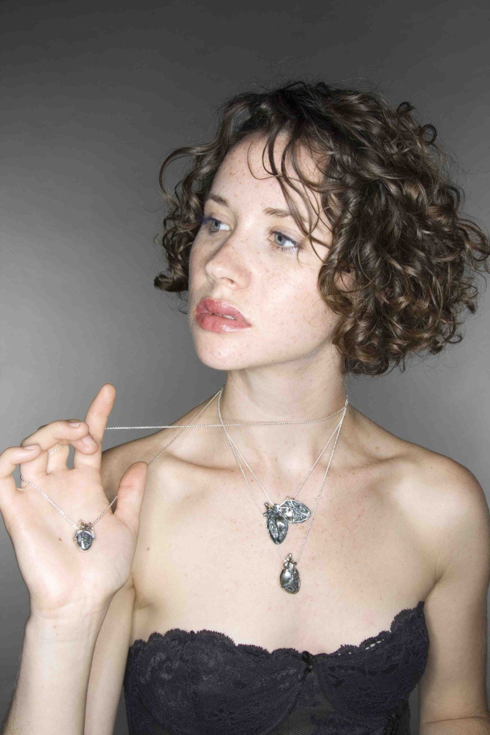 Anatomical Heart Locket- 24 inch chain