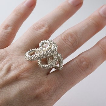 Silver Tentacle Ring