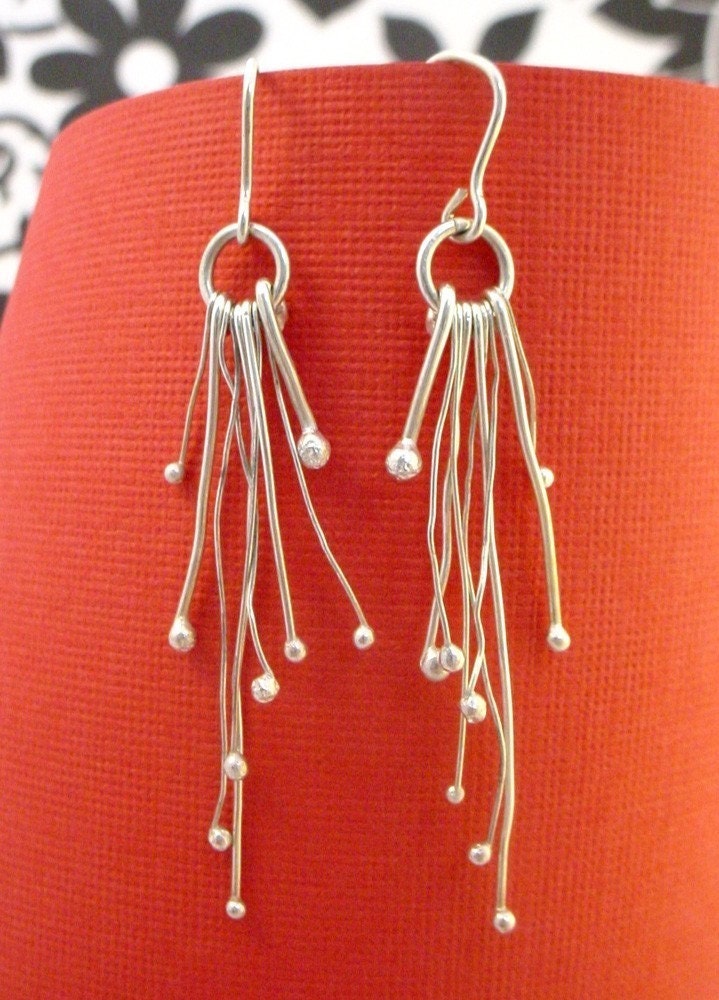 Sterling Silver Organic Earrings