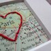 I Heart Paris - embroiderd vintage map