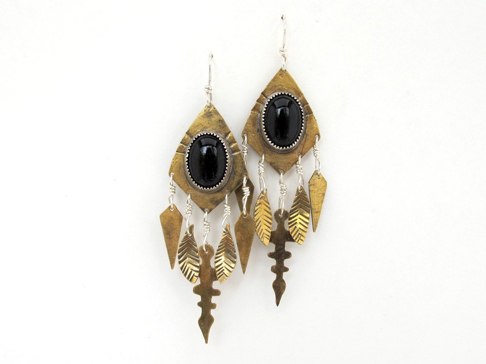 Onyx talisman earrings - LaurelHill