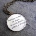 All That We See or Seem is But a Dream Within a Dream - Edgar Allan Poe Pendant Necklace - Quote Pendant Necklace