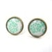 Mint Stud Earrings - Floral Jewelry - Mint Pastel Jewelry