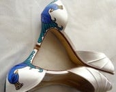 Wedding Shoes something blue peacock Plum