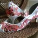 Shoes Bridal Wedding painted DELPHINIUM PAPRIKA medium heel